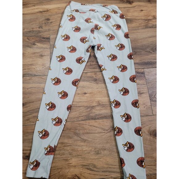 OS LuLaRoe One Size Leggings Fox Foxes Woodland Nature Rare ! - Picture 8 of 10
